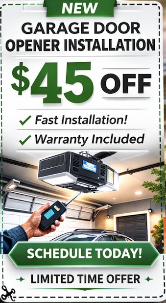 Coupon - New Garage Door Opener Installation $45 Off